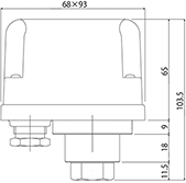 SPS-18F1の外形図